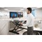 Kensington Smartfit Tabletop Sit Stand Workstation, Adjustable Height, Black