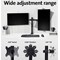 Kensington Smartfit Ergo Deskclamped Dual Monitor Arm with Extension, Adjustable Height, Black