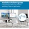 Kensington Smartfit Space Saving Deskclamped Dual Monitor Arm, Adjustable Height, Black