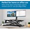 Kensington Smartfit Space Saving Deskclamped Dual Monitor Arm, Adjustable Height, Black