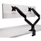 Kensington SmartFit One-Touch Deskclamped Dual Monitor Arm, Adjustable Height, Black