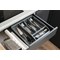 Addis High Gloss Cutlery Drawer Organiser, Metallic Silver