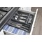 Addis High Gloss Cutlery Drawer Organiser, Metallic Silver