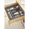 Addis High Gloss Cutlery Drawer Organiser, Metallic Silver