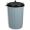 Addis Round Dustbin, 90 Litre, Grey with Black Lid, Addis Round Dustbin, 90 Litre, Grey with Black Lid,