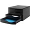 Jalema 4 Drawer Set, Black