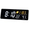 Alba LED Wall Clock With CO2 Level Temperature Humidity Sensor, Black