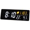 Alba LED Wall Clock With CO2 Level Temperature Humidity Sensor, Black