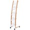 Alba Mobile Narrow Literature Display, 5 Compartments, A4, Natural Frame White Compartments