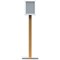 Alba Wall A4 Snap Frame Display, Aluminium Frame/Wood Leg