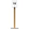 Alba Wall A4 Snap Frame Display, Aluminium Frame/Wood Leg