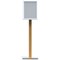 Alba Wall A3 Snap Frame Display, Aluminium Frame/Wood Leg