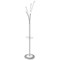 Alba Festival High Capacity Coat Stand with Umbrella Holder, 350x350x1870mm, Silver/White