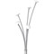 Alba Festival High Capacity Coat Stand with Umbrella Holder, 350x350x1870mm, Silver/White