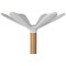 Alba Coat Stand 350x350x1750mm Beech/White