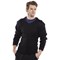 Beeswift Acrylic Mod V-Neck Sweater, Black, Medium