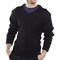 Beeswift Acrylic Mod V-Neck Sweater, Black, Small