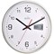 Acctim Kalendar Wall Clock with Digital Date 270mm Diameter Silver Frame