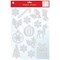 Giftmaker Flock Window Xmas Stickers White Pack of 24