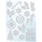 Giftmaker Flock Window Xmas Stickers White Pack of 24