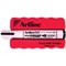 Artline Grooved Magentic Eraser Red with Artline Eco-Green Whiteboard Marker Black (Pack of 6) ERT-M