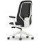 Atelier B22 White Frame Mesh Task Chair, Height Adjustable Arms, Black