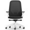Atelier B22 White Frame Mesh Task Chair, Height Adjustable Arms, Black