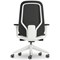 Atelier B22 White Frame Mesh Task Chair, Height Adjustable Arms, Black