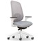 Atelier B22 White Frame Mesh Task Chair, Height Adjustable Arms, Grey