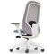 Atelier B22 White Frame Mesh Task Chair, Height Adjustable Arms, Grey