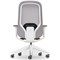 Atelier B22 White Frame Mesh Task Chair, Height Adjustable Arms, Grey