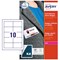 Avery Laser Name Badge Labels, Self-adhesive, 80x50mm, White, L4785-20, 200 Labels