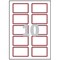 Avery Self-Adh Name Badge 10 Per Sheet Wht/Red (Pack of 200) L4786-20