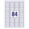 Avery L7656-100 Laser Labels, 84 Per Sheet, 46x11.1mm, White, 8400 Labels
