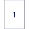 Avery L4775-20 Heavy Duty Laser Labels, 1 per Sheet, 210x297mm, White, 20 Labels
