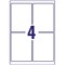 Avery L4774-20 Heavy Duty Laser Labels, 4 per Sheet, 99.1x139mm, White, 80 Labels