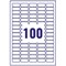 Avery Removable Laser Mini Labels, 80 per Sheet, 35.6x16.9mm, White, L4732REV-25, 2000 Labels