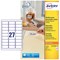 Avery L4737REV-25 Removable Laser Labels, 27 per Sheet, 63.5x29.6mm, White, 675 Labels Avery L4737REV-25 Removable Laser Labels, 27 per Sheet, 63.5x29.6mm, White, 675 Labels