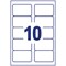 Avery J4785-15 Self-Adhesive Name Badges, 10 Per Sheet, 80x50mm, 150 Labels