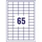 Avery B7651-20 Ultra Resistant Labels, 65 Per Sheet, 38x21mm, 1300 Labels