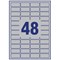 Avery L6009-20.UK Heavy Duty Laser Labels, 48 per Sheet, 45.7x21.2mm, Silver, 960 Labels