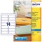 Avery Inkjet Labels, 14 Per Sheet, 99.1x38.1mm, Clear, 350 Labels