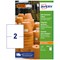 Avery B3655-20 Ultra Resistant Labels, 2 Per Sheet, 148x210mm, 40 Labels