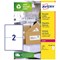 Avery LR7168-100 Recycled Laser Labels, 2 Per Sheet, 199.6x143.5mm, White, 200 Labels