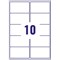 Avery L7173-250 Laser Labels, 10 Per Sheet, 99.1x57mm, White, 2500 Labels