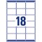 Avery L7161-250 Laser Labels, 18 Per Sheet, 63.5x46.6mm, White, 4500 Labels