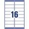 Avery L7162-250 Laser Labels, 16 Per Sheet, 99.1x33.9mm, White, 4000 Labels