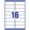 Avery L7162-100 Laser Labels, 16 Per Sheet, 99.1x33.9mm, White, 1600 Labels