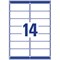 Avery L7163-250 Laser Labels, 14 Per Sheet, 99.1x38.1mm, White, 3500 Labels