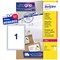 Avery L7167-100 Laser Labels, 1 Per Sheet, 199.6x289.1mm, White, 100 Labels